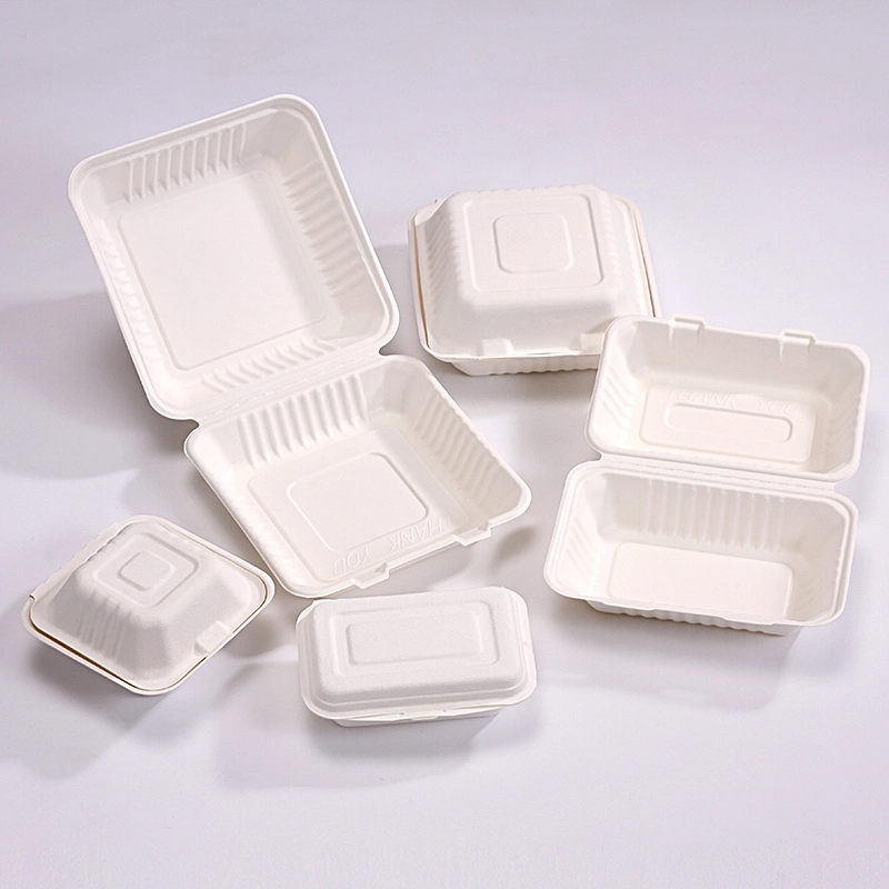 甘蔗浆翻盖汉堡盒SugarcanePulpClamshellfoodcontainer 甘蔗浆翻盖汉堡盒SugarcanePulpClamshellfoodcontainer