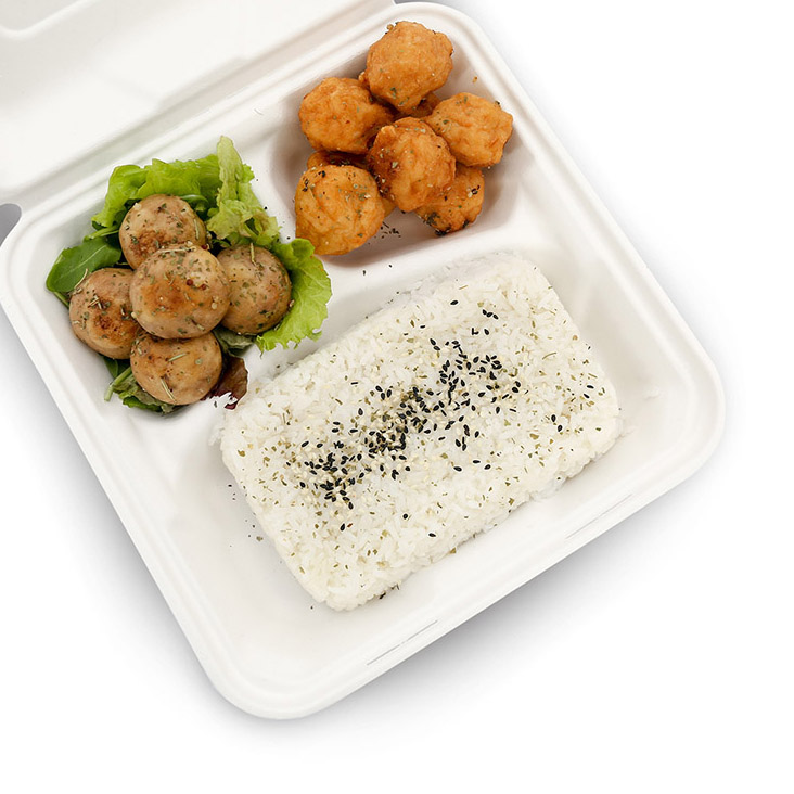 3 Compartment Bento Disposable Lunch Box